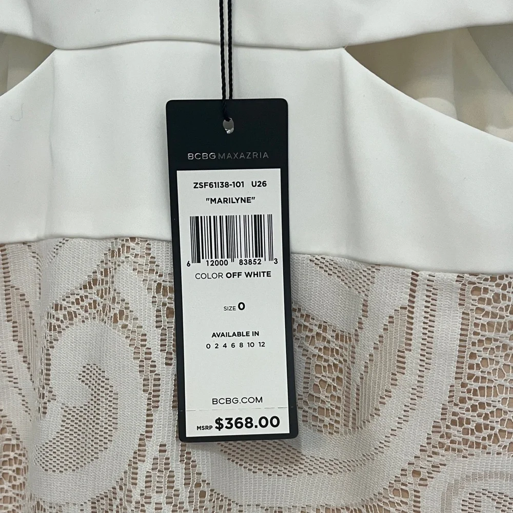 BCBGMaxAzria Cream and Tan Maxi Dress - Picture 3 of 5